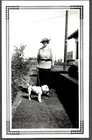 Vintage Photograph 1920S Woman's Fashion Dog Puppy Collar Leash California Unspecified. Price: $6.00.