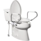 Bemis E85320H20ARM Personal Wash Bidet Elongated Plastic 3" Raised Toilet Seat Open. Price: $127.50.