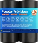40 Portable Camping Toilet Bags, Biodegradable Compostable Thickened For 5 Gallo New. Price: $17.73.