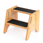 Strongtek Wooden Step Stool, 15" Dual Height Stools For Kids, Easy Clean New. Price: $59.53.