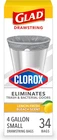 Small Drawstring Trash Bags With Clorox, Gal, Lemon Fresh Bleach, 34 Ct (packa New. Price: $10.86.