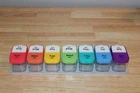 Odaro Extra Large Weekly Am/pm Medication Pill Organizer W/ Removable Cups Used. Price: $12.99.