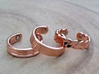 Solid Pure Copper Magnetic Ring Women Arthritis Adjustable New. Price: $11.95.