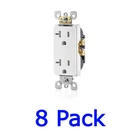 Leviton 20 Amp Duplex Electrical Wall Outlet, T5825-W 8-PACK *open-not In Box*. Price: $44.99.