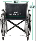 Medline MDS806900 Excel Extra Wide Wheelchair Open. Price: $199.00.