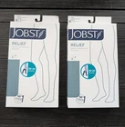 2 Set Jobst Relief Compression Stockings Beige X-large Full Calf Knee Closed Toe New. Price: $30.00.