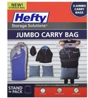 Hefty 3 Heavy Duty Jumbo Carry Bags, Closet Organizer - New Sealed. Price: $12.74.