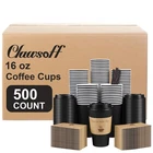 500 Pack 16 Oz Coffee Cups Lids, Disposable To Go Paper With... New. Price: $155.05.