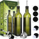 Aozita 2 Pack 17 Glass Olive Oil Dispenser Bottle Set - 500ML Dark Green New. Price: $19.94.