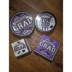 Gatherfun Graduation Party Supplies Dinnerware Set Purple Disposable Plate S32 New. Price: $25.00.