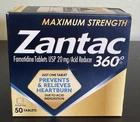 Zantac 360 Maximum Strength 50 Tablets Acid Reducer Exp 7/2026 New. Price: $12.95.