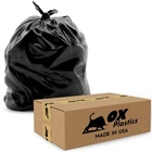 55 Gallon Trash Bags, Mil Heavy Duty, 36X52, 25 Pack Ox Plastics Usa Made New. Price: $56.65.