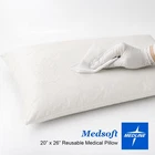 Medline Medsoft Fluid-proof Hospital Pillow, Wipeable Vinyl, 20" X 26", White New. Price: $16.69.