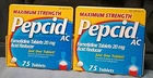 Lot Of 2 75 Count Each Pepcid Digestive Treatment Tablet Maximum Strength New. Price: $25.99.