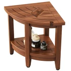 Jekruiet 18 Teak Corner Shower Stool, Inside With Storage Shelf,... New. Price: $148.99.