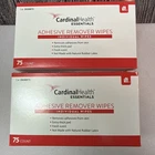 2 Boxes Brand New Cardinal Health Essentials Adhesive Remover Wipes 75/BX - 150. Price: $25.00.