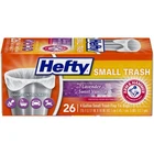 Hefty Small Trash Bags, Flap Tie, Lavender & 26 Count (pack Of 1), New. Price: $9.11.