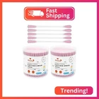 Homefox Pink Cotton Swabs Spiral - 400 Count Organic Buds Double Side Tig New. Price: $10.84.