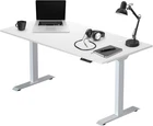 Electric Adjustable Stand-up Desk, White Frame, 60" X 30" Mdf Top New. Price: $1341.99.