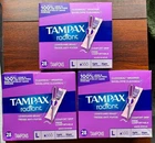 3 Tampax Radiant Unscented Light Absorbency Tampons 28 Ea New. Price: $19.31.