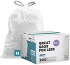 Trash Bags Code 200 Count 8-9 30-35 Plasticplace White Drawstring Lavender New. Price: $74.99.
