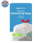 Amazon Basics 13 Gallon Tall Kitchen Drawstring Trash Bags, Flextra Strength, Cl New. Price: $20.43.