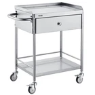 Utility Cart Stainless Steel 2 Shelves 1 Drawer Wheels Vevor Medical Dental New. Price: $179.99.