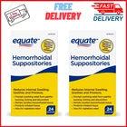 (2 Pack) Equate Hemorrhoidal Suppositories, Relief From Burning Itching, 24 Ct New. Price: $15.96.