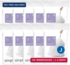 Simplehuman Code J 200 Count, Dispenser Pack Custom Fit Liners, Drawstring Trash New. Price: $93.73.