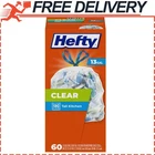 Hefty Trash Bags, Clear, 13 Gallon, 60 Count New. Price: $13.73.