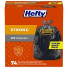 Hefty Strong Large Trash Bags 30 Gallon Black 74 Count New. Price: $21.89.