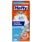 Hefty Ultra Strong 13 Gallon Trash Bags, Tall Kitchen 40 Count, White New. Price: $17.30.