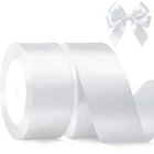 White Satin Ribbon 1-1/2 Inch X Rolls Wide Fabric For Gi... New. Price: $15.89.