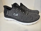 Skechers Women's Sz 9W Slip-ins Summits Dazzling Haze Walking Shoes Black/silver Pre-owned. Price: $21.99.