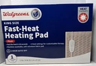 Walgreens King Size Fast-heat Heating Pad 12"X 24" Plush Machine Washable. Price: $25.00.