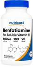 Nutricost Benfotiamine (600 Mg) 180 Capsules - Fat Soluble Vitamin B1 New. Price: $19.98.