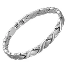 Feraco Magnetic Bracelet For Women Titanium Steel 6 Inch, Bright Silver New. Price: $34.48.