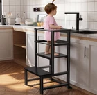 Innod Kitchen Step Stool For Toddlers, Height Adjustable Tower Black New. Price: $100.29.