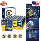 Allmax 9V Batteries 48 Count Maximum Performance, 7- Shelf Life, Leakproof New. Price: $94.49.