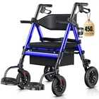 2 In 1 Wheelchair Combo 450 Lb Foldable Blue Rollator Heavy Duty Walkers New. Price: $369.99.