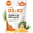 Vev D3 K2 10000 Iu Softgels With Coconut Oil, 2-IN-1 Vitamin Support 300 Ct New. Price: $11.49.