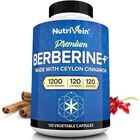 Nutrivein Premium Berberine Hcl 1200MG Plus Organic Ceylon Cinnamon - Pi... New. Price: $40.09.