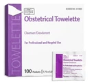 New Pdi #D74800 Hygea Obstetrical Towelette Wipe 7.75" 5", 100/BX, 10BX/CS. Price: $99.50.