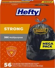 Hefty Strong Large Trash Bags, 30 Gallon, 56 Count New. Price: $20.91.