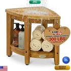 Ecodecors Corner Teak Shower Bench Shelf 16 X 18 Height- Stool New. Price: $183.97.