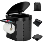 Portable Camping Toilet Foldable With Lid, Phone Shelf And Paper Holder New. Price: $28.99.