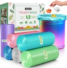 2.6 GALLON/330PCS Strong Trash Bags Colorful Clear Garbage By Teivio, Bathr New. Price: $28.42.