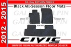 Oem Honda Civic 4DR Sedan Black All Season Floor Mats 2012-2015 08P13-TR0-110B New. Price: $171.13.
