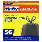 Hefty Essentials Drawstring 30 Gallon Trash Bags 56 Count Bulk Black Garbage New. Price: $18.82.