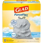 Glad Forceflex Tall Kitchen Trash Bags, 13 140 Count (pack Of 1), Gray New. Price: $35.21.